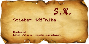 Stieber Mónika névjegykártya