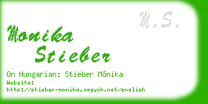 monika stieber business card