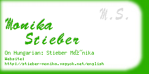 monika stieber business card